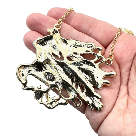 Kirks Folly Womens Necklace Gold Tone Josephine Wall Spirit of Flight - Picture 2 of 3